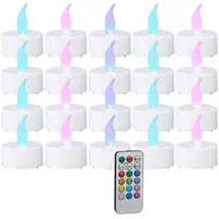 Cepewa, LED Kerzen, LED-Teelicht-Set, 20 Stück, inkl. Fernbedienung und 4/8h Timer, Ø 4cm (20x)