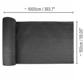 Sol Royal Sichtschutzelement 1000 x 150 cm Anthrazit Polyethylen