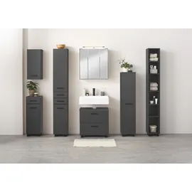 WELLTIME Waschbeckenunterschrank Trento 60 x 54 cm Grau Matt