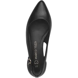 Marco Tozzi Damen Ballerinas Spitz Vegan, Schwarz (Black), 38 EU - 38 EU