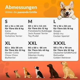 CADOCA Hundebox XXL 90 x 60 x 66 cm Navy Blau