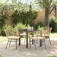 vidaXL Garten Essgruppe 5-tlg. Braun