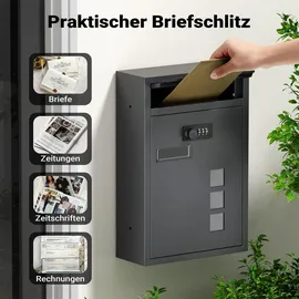 Wiltec Briefkasten Anthrazit