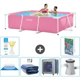 Rechteckiger Frame Pool - 220x150x60 Cm - 7-teilig  S124