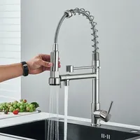Edelstahl Wasserhahn Küche Küchenarmatur Ausziehbar Brause Einhand Mischbatterie