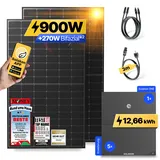 onLite: 900 Watt Balkonkraftwerk - ohne Halterung / 12.66 kWh / 3m