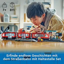 LEGO City Straßenbahn mit Haltestelle