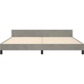 vidaXL Bettgestell 200 x 200 cm Hellgrau
