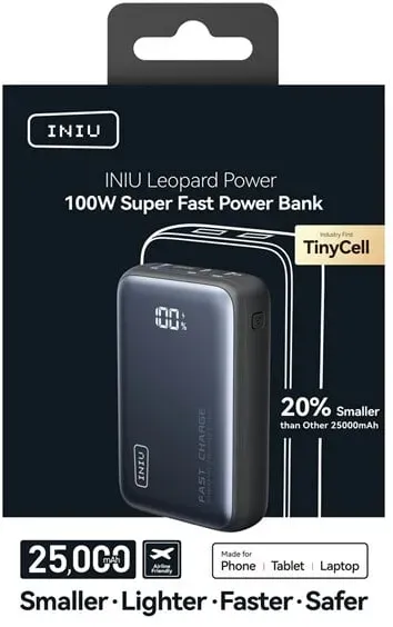 Leopard Power 100W P63-P1 Powerbank (Akku) - Grau - 25000 mAh