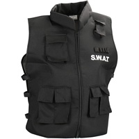 Wilhelm Sell® S.W.A.T. Weste für Erwachsene - Ideal für Kostüme, Fasching, Karneval, Halloween oder Junggesellenabschied (01 Stück - SWAT Weste)