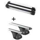 VDP Dachträger, Skiträger VDP-S4 4 Paar Ski + Dachträger Original kompatibel mit Peugeot 5008 (No Rails) 5 Türer 2009-2016