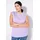 Studio Untold Longtop Top Oversize Shape Schulter mit Glitzersteinchen lila 58/60