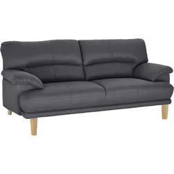 3-Sitzer TRENDMANUFAKTUR "Cecilia, Sofa in italienischem Design", grau (dunkelgrau), B:200cm H:87cm T:90cm, Sofas, mit tollem Sitzkomfort, extrabequeme Armlehnen, Holzfüße