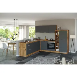 Held Winkelküche L-Form 240 x 270 cm grau
