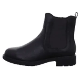 Jana Damen Stiefeletten ohne Absatz mit Reißverschluss Vegan, Schwarz 38 EU