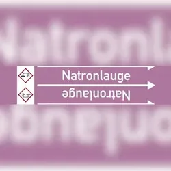 Rohrleitungskennzeichen Natronlauge - 33000x90 mm Folie selbstklebend
