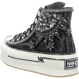 nan-ku Damen Plateau-Sneaker Schwarz 40