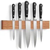 Magnetleiste Messer aus Eichenholz mit Extra Starkem Magnet - 40 cm - Messerhalter Magnetisch Holz für Utensilien und Werkzeuge - von LARHN