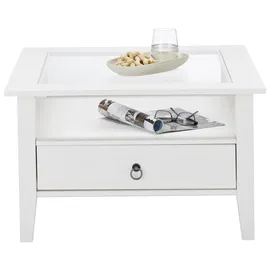 Interlink Provence mit Schubladen Holz Glas weiß 75 x 45 cm