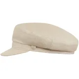 Sterkowski Pireus Schirmmütze | Leinen Schiebermütze | Schirmmütze Leichte Sommermütze Herren Bretonmütze Fiddler Cap Leinen Herren Schiffermütze Maritime Mütze Herren 58 cm Beige - 58