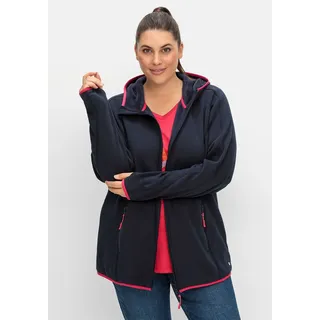 sheego Funktionsjacke aus Fleece in tiefblau