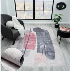 Teppich "Dylan Lagerräumung", bunt (grau,bunt), B:160cm H:10mm L:230cm, Polyester, MYFLAIR MÖBEL & ACCESSOIRES, Teppiche, bedruckt, modernes Design, In- & Outdoor geeignet, waschbar