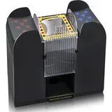 Nileole 6 Decks Automatischer Kartenmischer, batteriebetriebener elektrischer Mischpult, Casino Kartenspiel, Tischzubehör für Reisen, UNO, Phase 10, Skip-Bo, Texas Hold'em, Poker, Heimkartenspiele