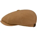Stetson Hatteras Noir Schirmmütze Uni meliert Damen und Herren Herbst Winter Camel 57 cm - 57