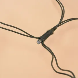 Bulgari esotec Solar Lichternetz mit 144 bernsteinfarbene LEDs Lichtvorhang außen 102191 - Schwarz