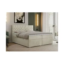 MKS Boxspringbett 160 x 200 cm H4 Beige