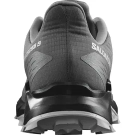 Salomon Alphacross 5 Herren Trail-Laufschuhe, Outdoor-bereit, Anhaltender Komfort, Vielseitige Performance, Pewter, 43 1/3