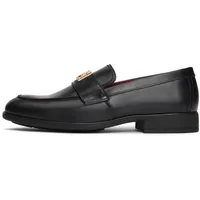 Tommy Hilfiger Loafer TOMMY HILFIGER "TH LEATHER CLASSIC LOAFER" Gr. 39, schwarz Damen Schuhe Slipper, Halbschuh, Schlupfschuh mit Zierriegel, schmale Form