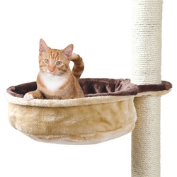 Katzen Kuschelsack für Kratzbäume, Kratzbaum Ersatzteil, Ø 38cm, beige/braun