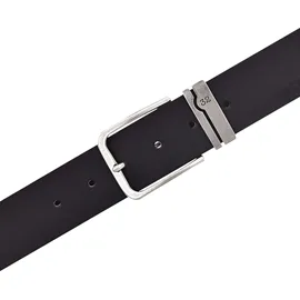 Mustang Herrengürtel Leder 4 cm schwarz 90