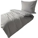 Traumschlaf Melange Grau 200 x 220 cm + 2 x 80 x 80 cm