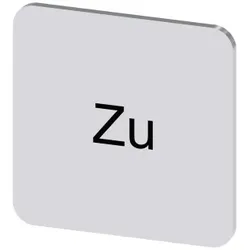 Siemens 3SU19000AF810AL0 Bezeichnungsschild 22x22mm, Schild silber, Beschriftung: Zu - 10 Stück