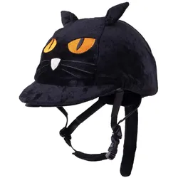 QHP Halloween Reithelmüberzug - cat - cat
