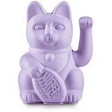 donkey Products Lucky Cat Lilac Japanische Glücksbringer Winkekatze aus Kunststoff in der Farbe Lila, Größe: 8,5x10,5x15 cm, 330544