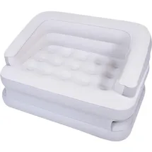 Avenli Luftsofa, Weiß, grau Kunststoff, Uni, Rechteckig, 138x62x198 cm,