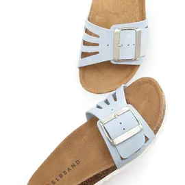 ELBSAND Sandale, Mule, offener Schuh, Sommerschuhe, Lederpantolette hellblau Größe 44 - Hellblau - 44