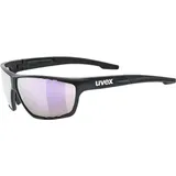 Uvex sportstyle 706 CV - Sportbrille für Damen und Herren - starker Schutz vor Sonnenstrahlung - druckfreier Sitz & perfekter Halt - black mat/mirror pink - one size