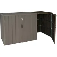 Mendler WPC-Mülltonnenverkleidung HWC-J28 1er braun