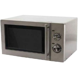Edelstahl-mikrowelle 23 l. drehteller 1 magnetron 0,9 - 485x355x280 mm - 1400 W 230/1V - 17P00901 Eurast