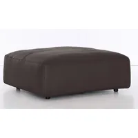 Hocker MUSTERRING "LUCIA", braun (mocca puro), B:120cm H:43cm T:120cm, Flachgewebe VALMONT (60% Baumwolle/40% Leinen);Leder PURO, pigmentiertes Leder;Microfaser CRONA (100% Polyester);Flachgewebe FLORIS (100% Polyester);Leder BAX, pigmentiertes Leder, Hocker, Hocker