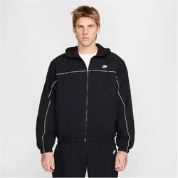 NIKE Club Kapuzenjacke Herren 010 - black/white/white S