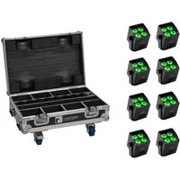Eurolite Set 8x AKKU Mini IP UP-4 QCL Spot MK2 + Case mit Ladefunktion