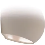 ETC Shop Wandleuchte Innen modern Wandlampe weiß Wohnraumlampe indirektes Licht, Keramik weiß Up Down, 1x E27, Lxhxt 14,5x17,5x14 cm,