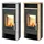 FIREPLACE Elite Budapest Stahl Schwarz/Abdeckplatte Sandstein