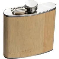 MacMa Flachmann Flachmann aus Edelstahl / Bambusumantelt / 170