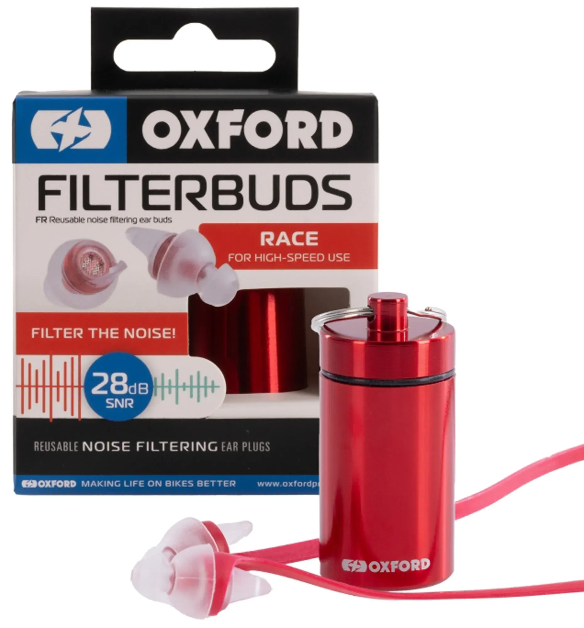 Oxford FilterBuds Ohrenstöpsel Race 28 SNR